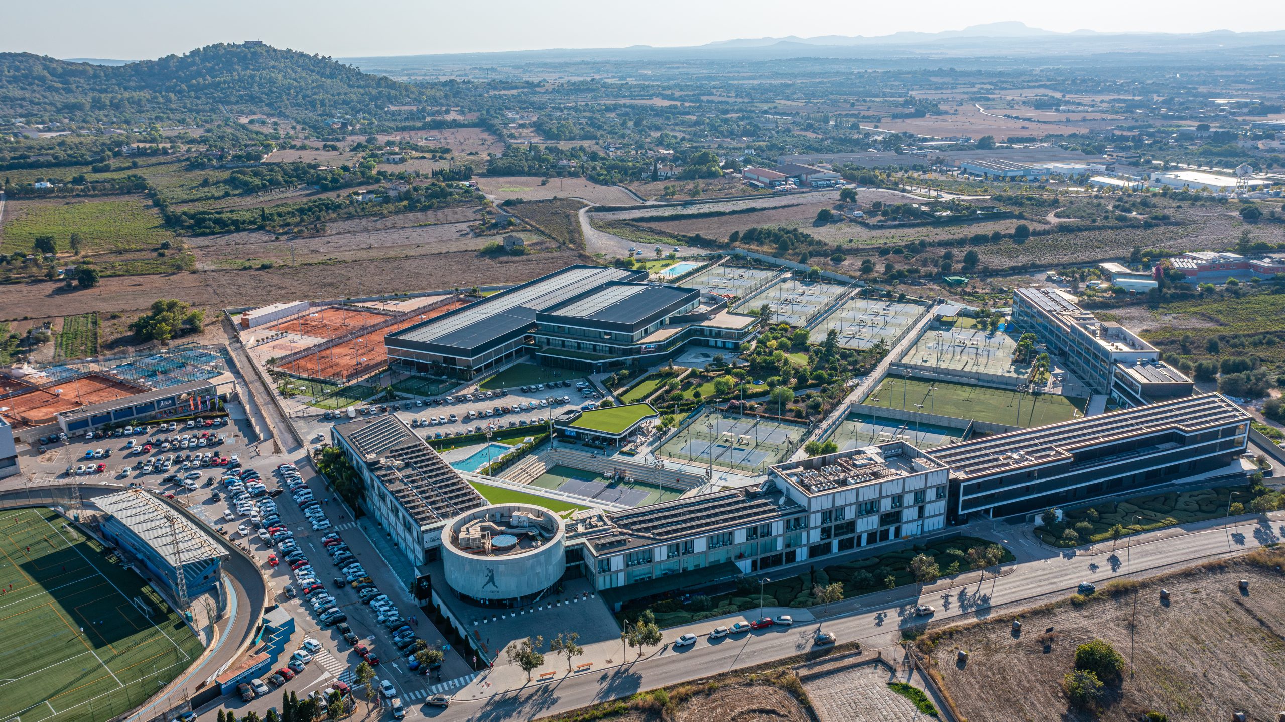 Vista aérea de la Rafa Nadal Academy en Mallorca