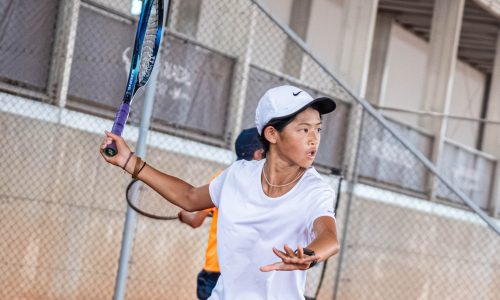 Junior athlete during training at the academy