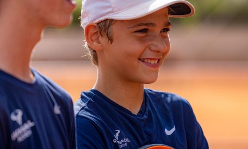 Young participant in a Rafa Nadal Academy program